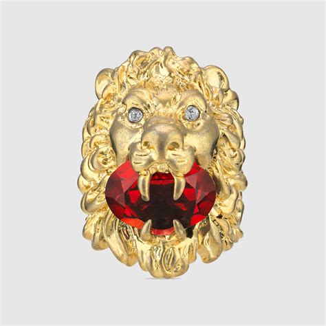 gucci lion ring|monkey head ring gucci.